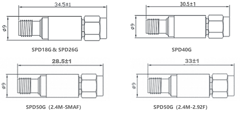 SPD系列检波器结构尺寸 SPD系列检波器结构尺寸